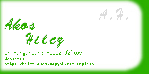 akos hilcz business card